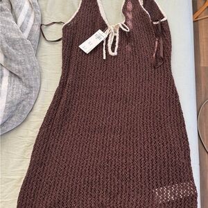 Abercrombie & Fitch Brown Knit Swim Coverup